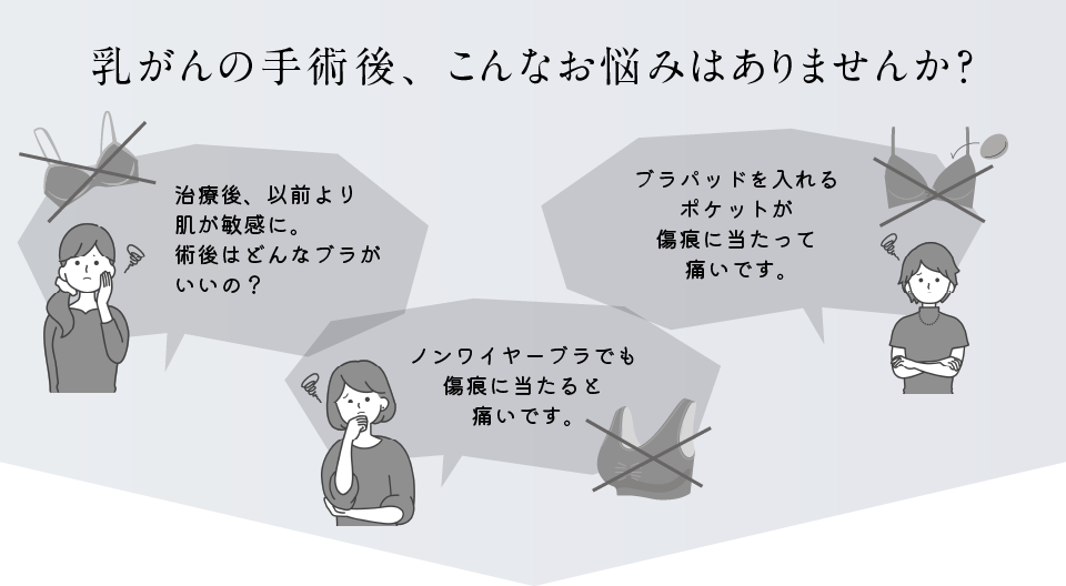 乳がん手術後、こんな悩みはありませんか？